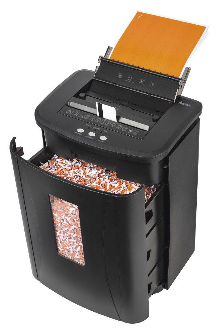 Hama Premium AutoM120 Aktenvernichter mit Partikelschnitt bis 120 Blatt schwarz von Hama