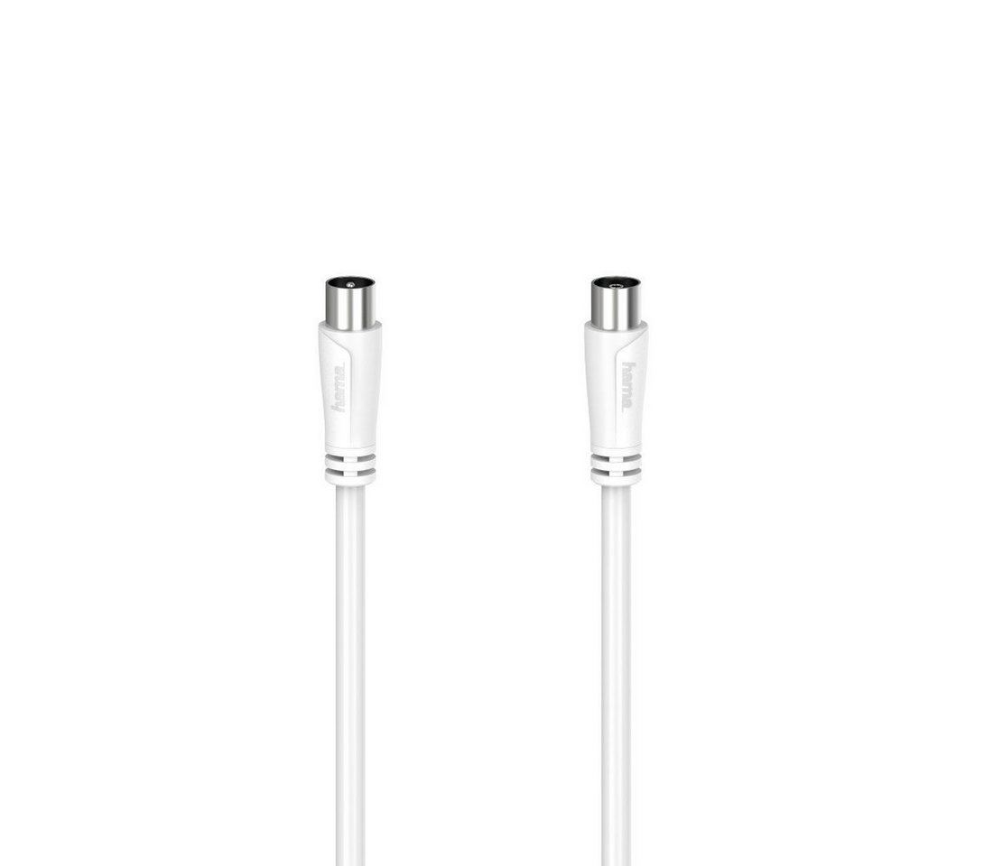 Hama Antennen Kabel, Koax-Stecker - Koax-Kupplung, 0,75 m, 90 dB SAT-Kabel, (75 cm), 90dB, Impedanz: 75 Ω von Hama