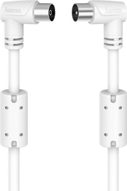 Hama Antennen-Kabel, Koax-Stecker - Koax-Kupplung, 90°, 10,0 m, 90 dB (00205059) von Hama