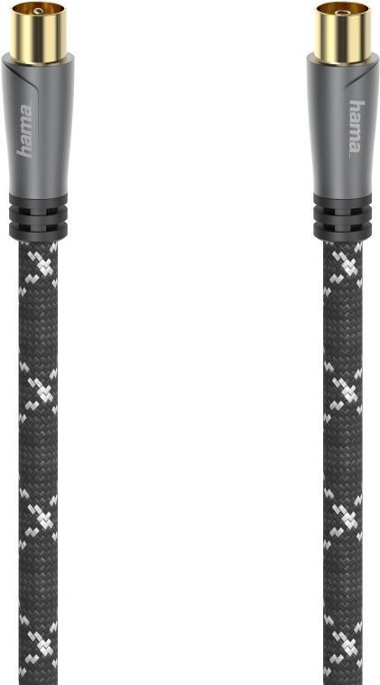 Hama Antennen-Kabel, Koax-Stecker - Koax-Kupplung, Metall, verg., 10,0 m, 120 dB (00205073) von Hama