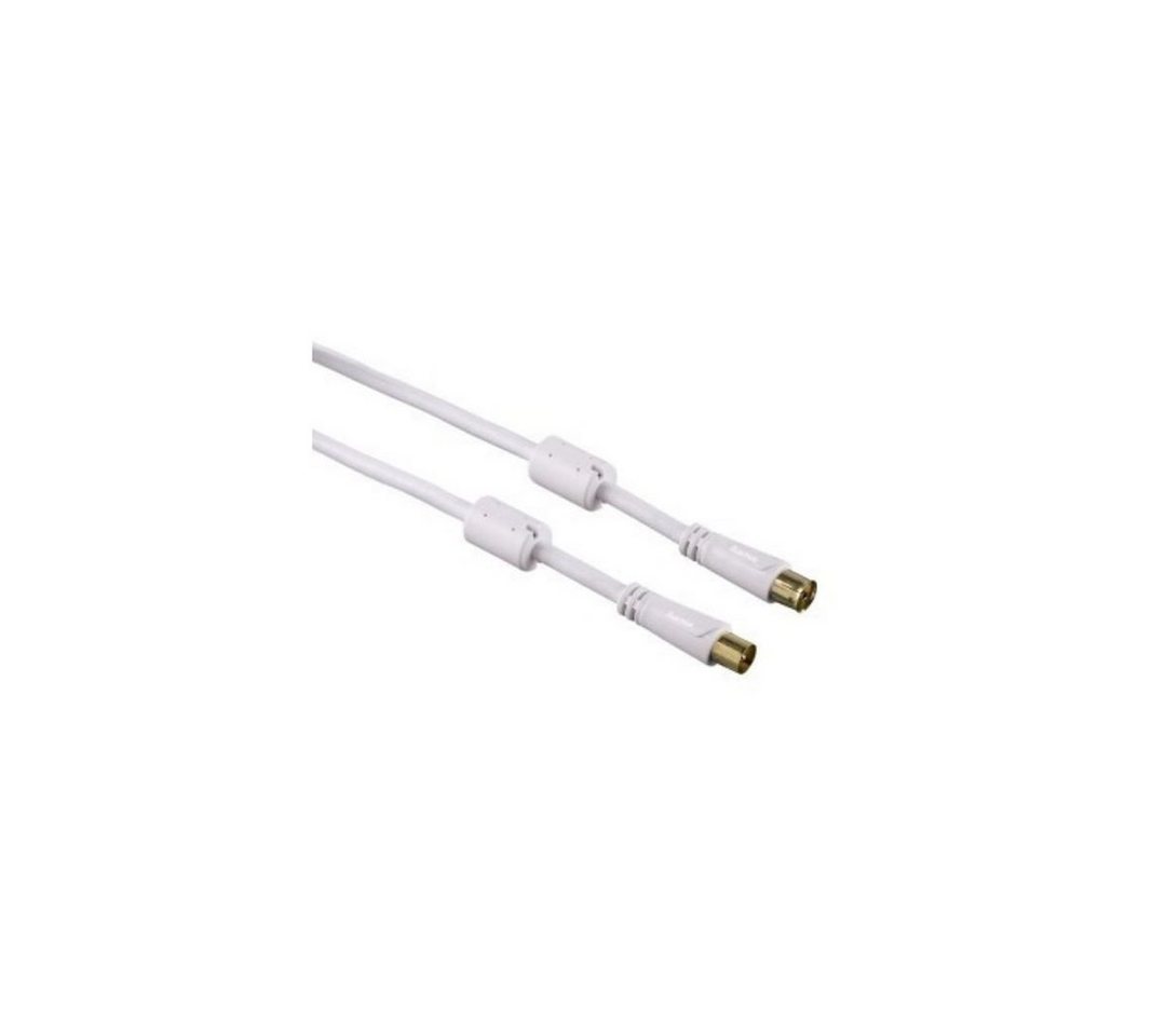 Hama Antennen-Kabel 100 dB 7,5 m weiß (122415) SAT-Kabel von Hama