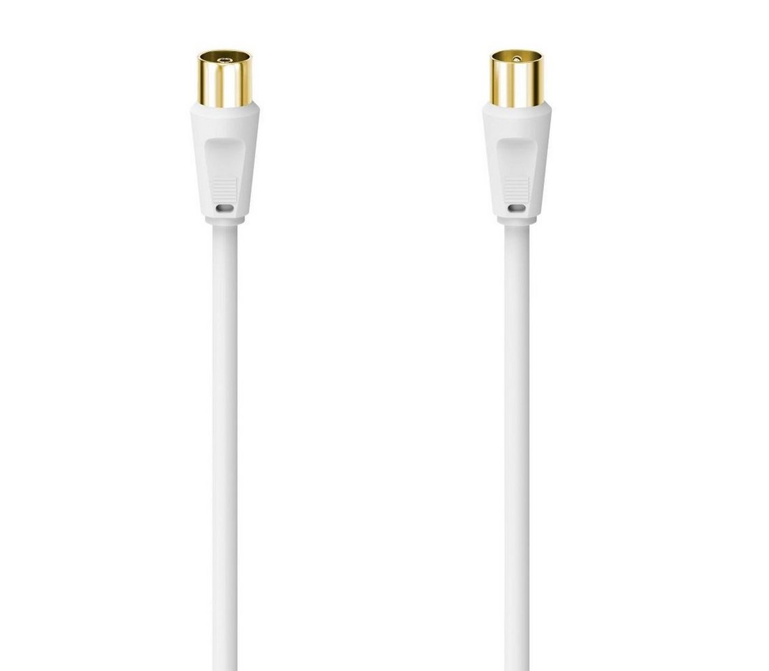 Hama Antennen-Kabel Koax-Stecker-Koax-Kupplung vergoldet 3m100dB TV-Kabel, (300 cm) von Hama