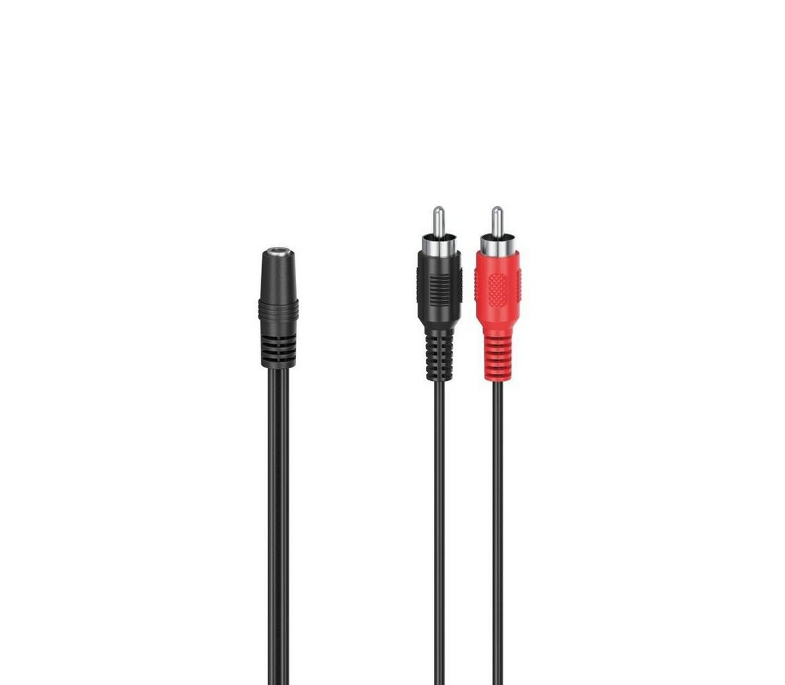 Hama Audio Adapter, 2 Cinch Stecker, 3,5 mm Klinken Kupplung Audio-Adapter Cinch zu 3,5-mm-Klinke, 10 cm von Hama