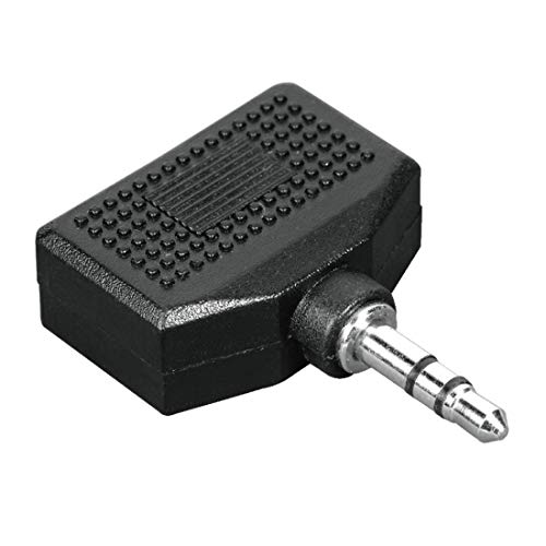 Hama Audio-Adapter, 3,5mm-Klinkenstecker auf 2 x 3,5mm-Klinkenkupplung (zum Anschluss von 2 Kopfhörern an 1 Buchse, Audio-Splitter) Doppelkupplung, Klinkenadapter von Hama