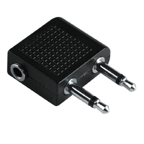Hama 00122383 Audio-Adapter (Mono 2X 3,5mm Klinkenstecker auf Stereo 3,5mm Klinken Kupplung) schwarz von Hama