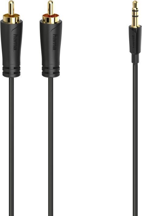 Hama Audio-Kabel, 3,5-mm-Klinken-Stecker - 2 Cinch-Stecker, Stereo, verg., 3,0 m (00205261) von Hama