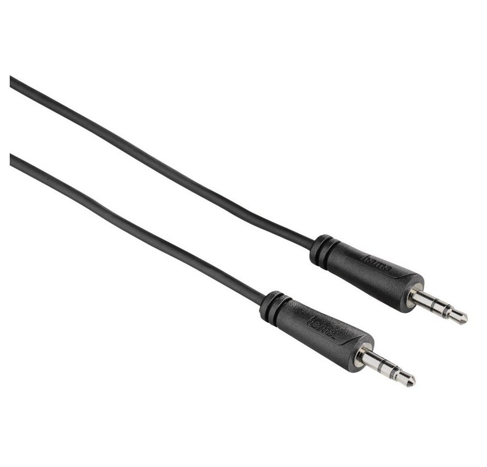 Hama Audio-Kabel 0,75 m schwarz (122307) Audio-Kabel von Hama