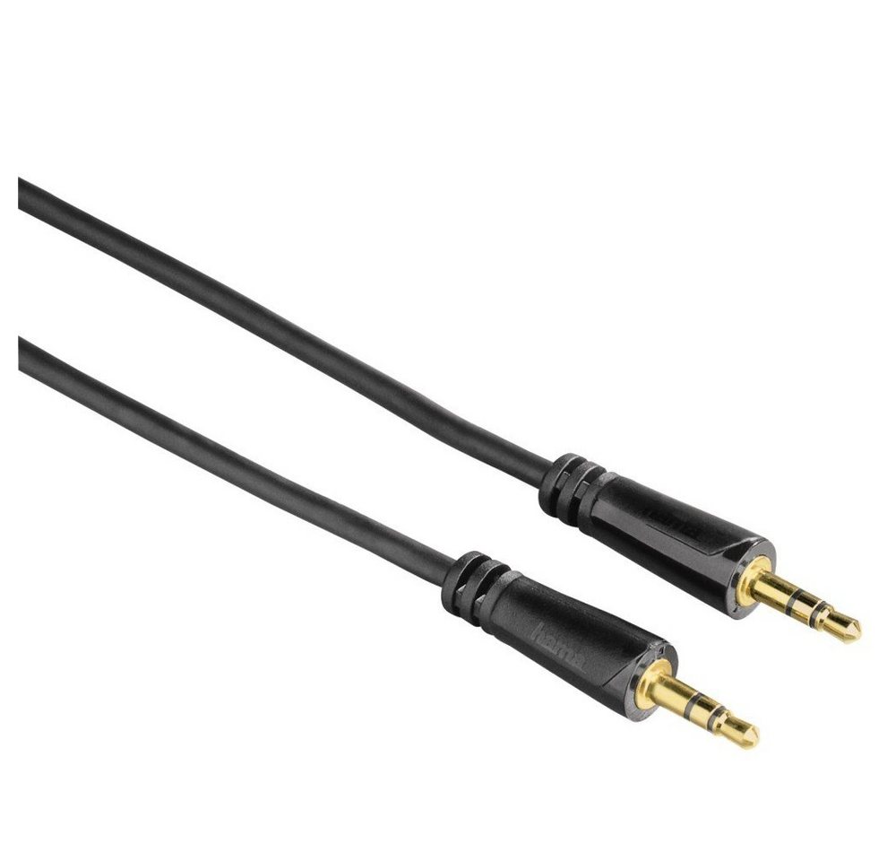 Hama Audio-Kabel 1,5m schwarz (122318) Audio-Kabel von Hama