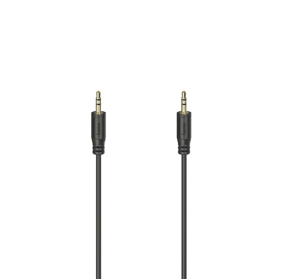 Hama Audio-Kabel Flexi-Slim", 3,5-mm-Klinken-Stecker, vergold., Schwarz, Audio- & Video-Kabel" von Hama