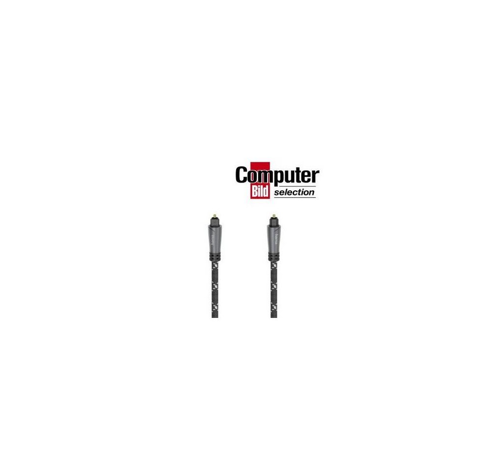 Hama Audio-Lichtleiter-Kabel, ODT-Stecker (Toslink), Metall, 1,5 m Audio- & Video-Kabel von Hama