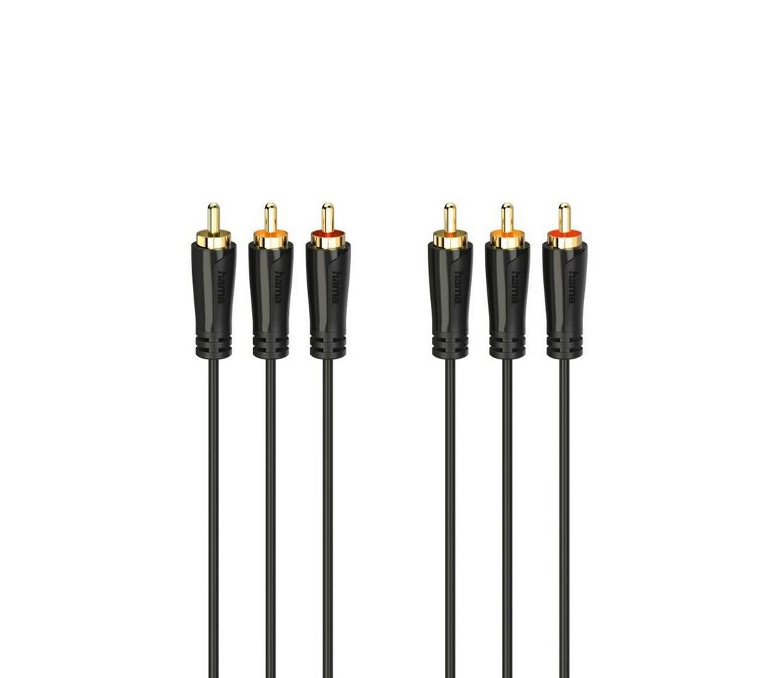 Hama Audiokabel, Videokabel, 3 Cinch Stecker, 1,5m Audio- & Video-Kabel, Cinch, (150 cm) von Hama