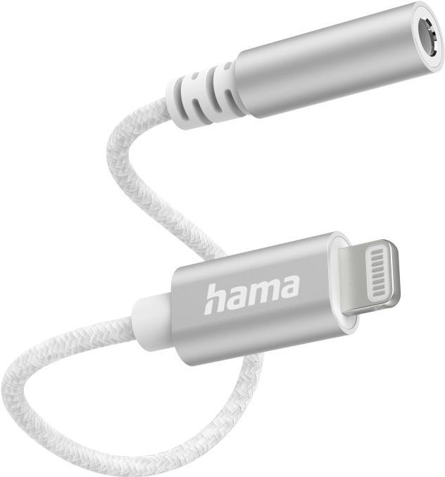 Hama Aux-Adapter Lightning - 3,5-mm-Klinke-Buchse, Weiß (00139510) von Hama