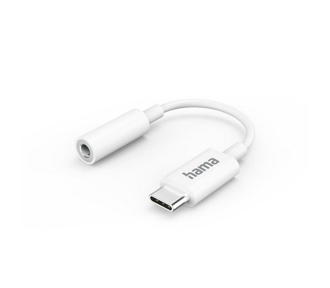 Hama Aux Adapter USB C, 3,5 mm Klinke Buchse, Weiß Audio-Adapter USB-C zu 3,5-mm-Klinke von Hama