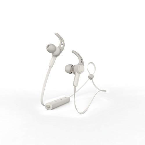 Hama Bluetooth® Kopfhörer Connect (In-Ear), Wireless, Binaural, Bluetooth, 20-20000 Hz (Mikrofon- und Kopfhörerband), Mikrofon, Ohrbügel, Flachkabel weiß von Hama