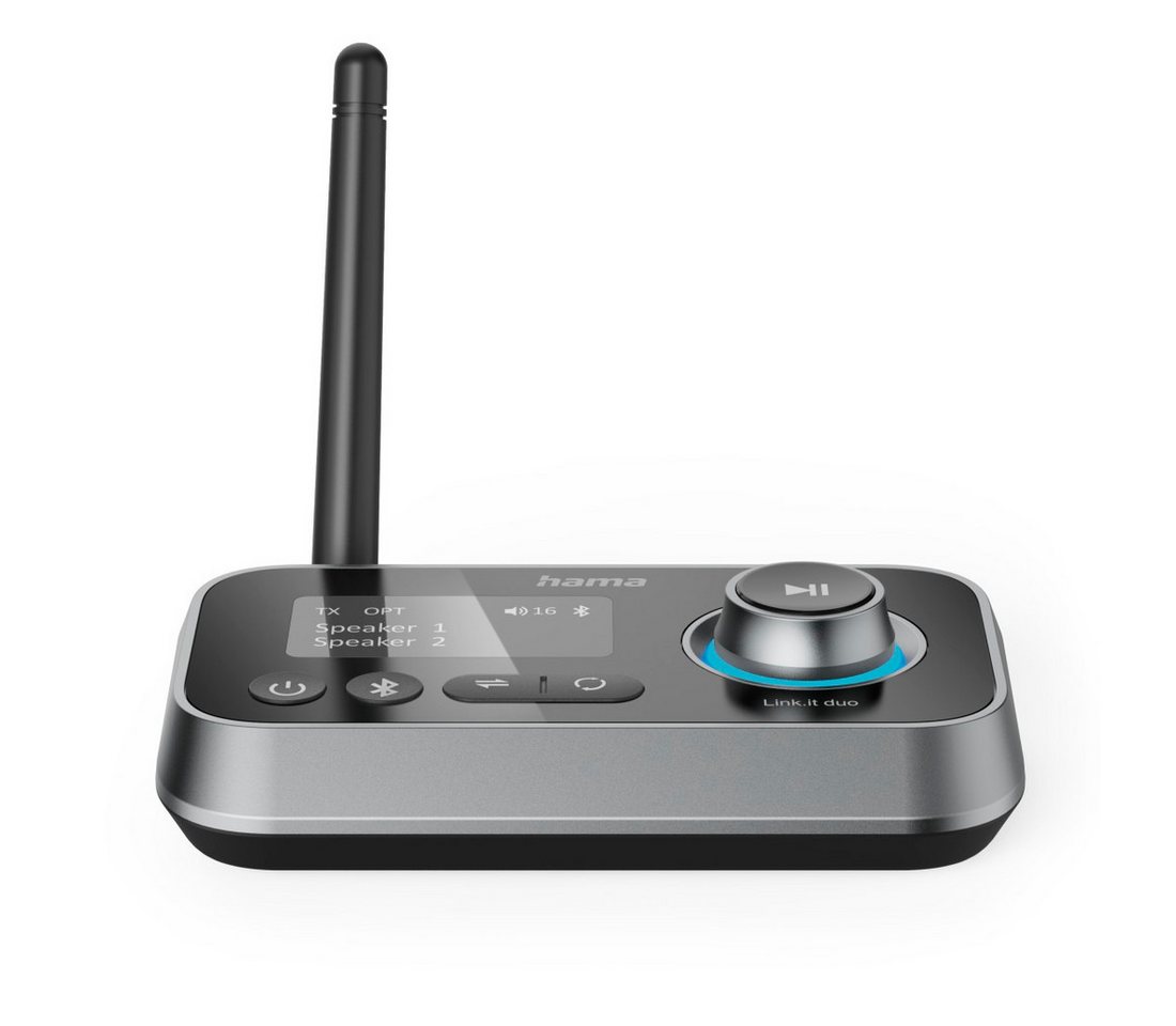 Hama Bluetooth-Adapter Audio (Sender und Empfänger, für HiFi, TV, Beamer) Bluetooth-Adapter zu 3,5-mm-Klinke, USB Typ C von Hama