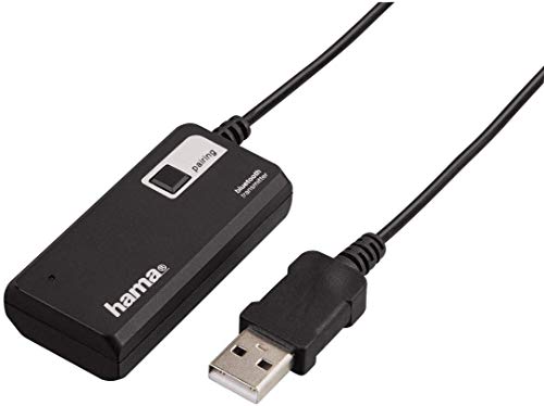 Hama Bluetooth Audio Sender Twin (Empfänger Adapter zur gleichzeitigen Übertragung an 2 Kopfhörer oder Lautsprecher, drahtlos BT Nachrüstung), Schwarz von Hama