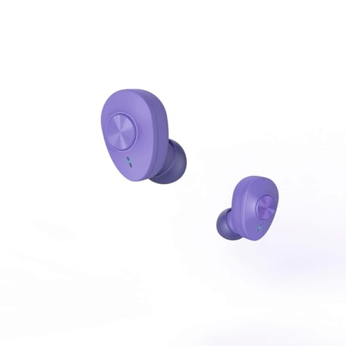 Hama Bluetooth Kopfhörer „Freedom Buddy“ (True Wireless, TWS, In Ear Kopfhörer, Wireless Kopfhörer, kabellos, Bass Boost, Kopfhörer kabellos, Earbuds, Sprachsteuerung, mit Ladebox) lila von Hama