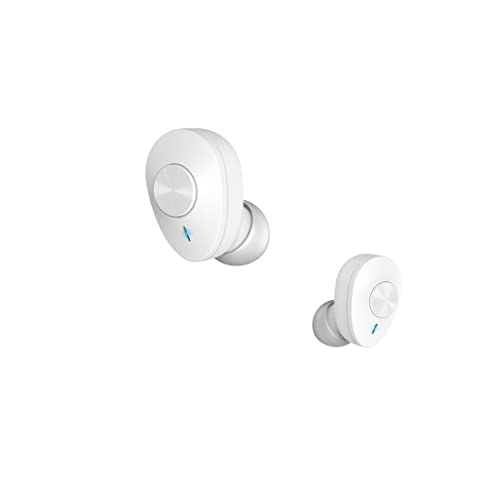 Hama Bluetooth Kopfhörer „Freedom Buddy“ (True Wireless, TWS, In Ear Kopfhörer, Wireless Kopfhörer, kabellos, Bass Boost, Kopfhörer kabellos, Earbuds, Sprachsteuerung, mit Ladebox) weiß von Hama