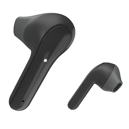 Hama Bluetooth Kopfhörer „Freedom Light“ (True Wireless In Ear Kopfhörer mit Mikrofon, Earbuds mit Ladestation, Laufzeit 28 h, kabellose Kopfhörer mit Spracherkennung und Touch Control) schwarz von Hama
