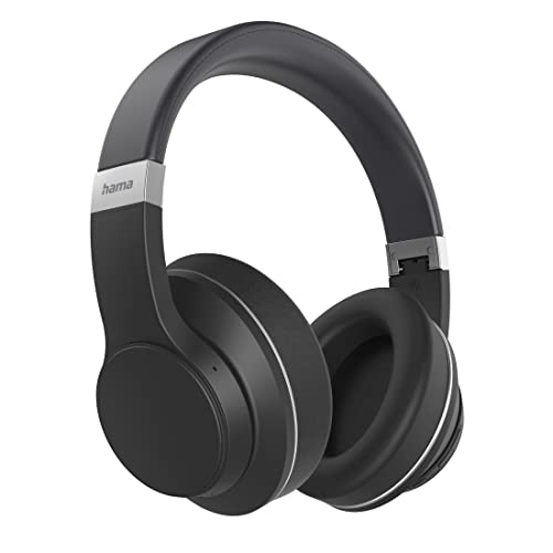 Hama Bluetooth Kopfhörer „Passion Voyage“ (Over Ear Kopfhörer, Noise Cancelling, Wireless Charging, kabellos, Kopfhörer mit Mikrofon, mit Touch Funktion, Bluetoothkopfhörer, Ohrpolster) schwarz, Klein von Hama