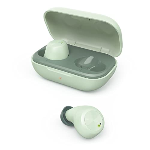 Hama Bluetooth Kopfhörer Spirit Chop (In Ear Kopfhörer mit Mikrofon, True Wireless Earbuds mit Ladestation, IPX 4, Laufzeit 16h, kabellose Kopfhörer mit Sprachsteuerung, Siri, Google) Mint von Hama