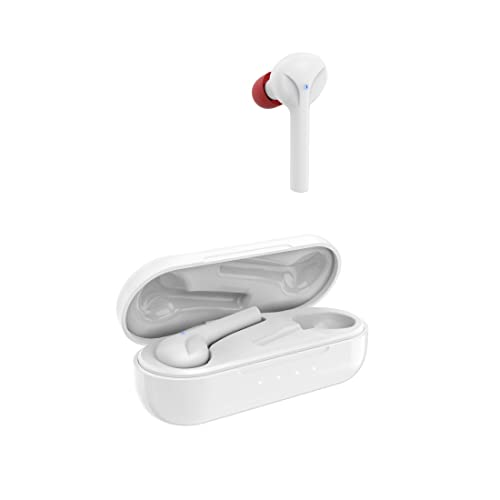 Hama Bluetooth Kopfhörer "Spirit Go" (In Ear Kopfhörer mit Mikrofon, True Wireless Earbuds mit Ladestation, besonders leicht, Laufzeit 20h, kabellose Kopfhörer mit Sprachsteuerung) weiß von Hama