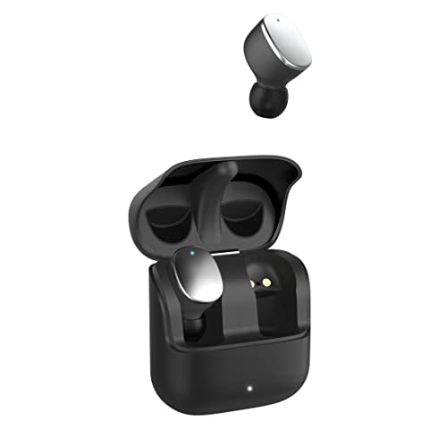 Hama Bluetooth Kopfhörer "Spirit Pure" (In Ear Kopfhörer mit Mikrofon, True Wireless Earbuds mit Ladestation, IPX5 spritzwassergeschützt, 25h Akku, kabellose Kopfhörer mit Sprachsteuerung) schwarz von Hama