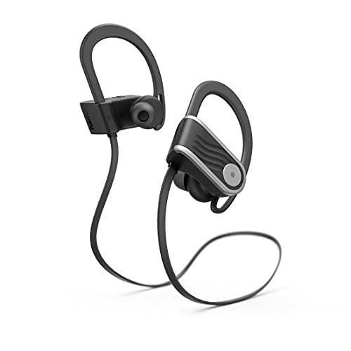 Hama Bluetooth Kopfhörer Voice Sport In-Ear Mikrofon Ohrbügel Sprachassistent Google Siri Schwarz von Hama