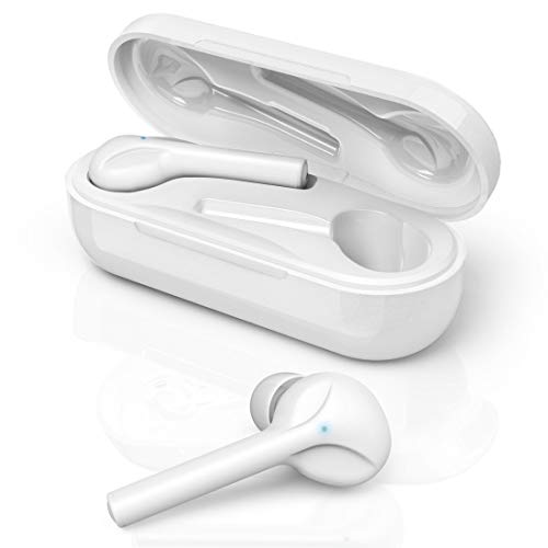 Hama Bluetooth-Kopfhörer kabellos (In-Ear Ohrhörer, ultra-leichte Headphones ohne Kabel, True Wireless Headset mit Sprachsteuerung, Touch Control und Mikro) weiß von Hama