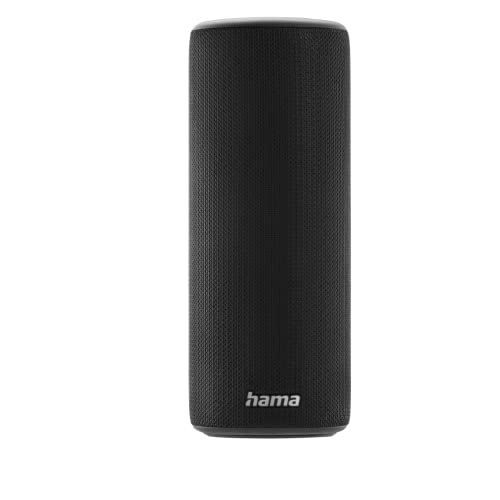 Hama Bluetooth-Lautsprecher LED-Licht 24W (LED-Musik-Box m. 10 RGB-Farbwechsel, Handy-Lautsprecher Bluetooth tragbar, kabellose Party-Lautsprecher outdoor wasserdicht IPX5, bis zu 14h Akku) schwarz von Hama
