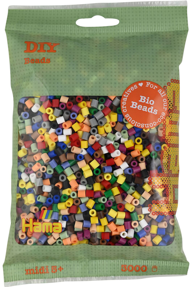 Hama Bügelperlen Bio midi, , Mix 15 Farben, , 3.000er Beutel Hama Bügelperlen Bio midi, , Mix 15 Farben, , 3.000er Beutel von hama bügelperlen