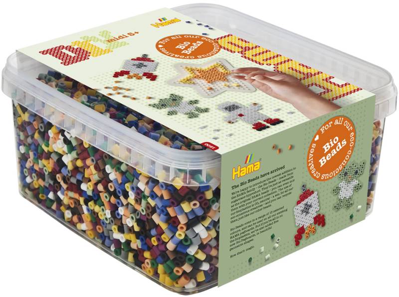 Hama Bügelperlen Bio midi , Volltonmix, , in Kunststoffbox von hama bügelperlen