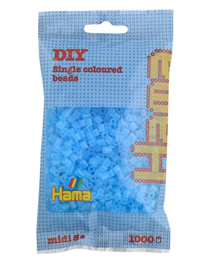 Hama Bügelperlen midi, transparent aqua, im Beutel von hama bügelperlen