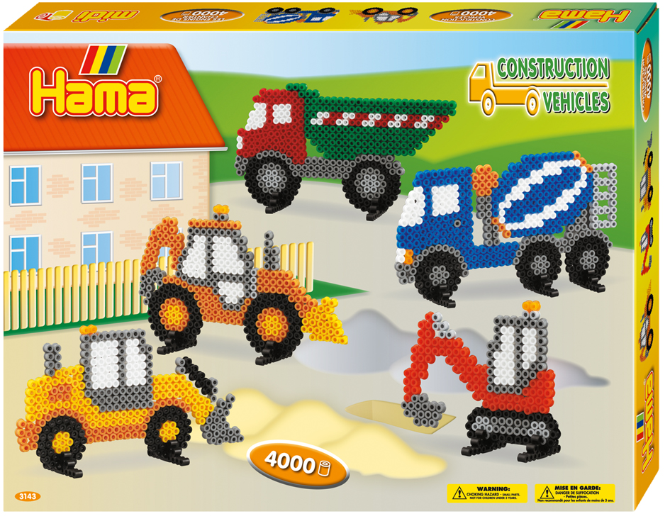 Hama Bügelperlen midi , Baufahrzeuge, , Geschenkpackung Hama Bügelperlen midi , Baufahrzeuge, , Geschenkpackung von hama bügelperlen