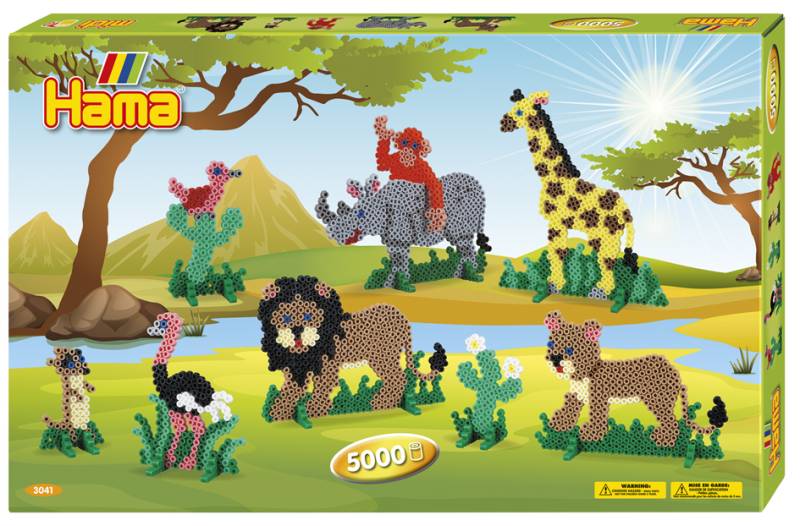 Hama Bügelperlen midi , Safari, , Geschenkpackung von hama bügelperlen