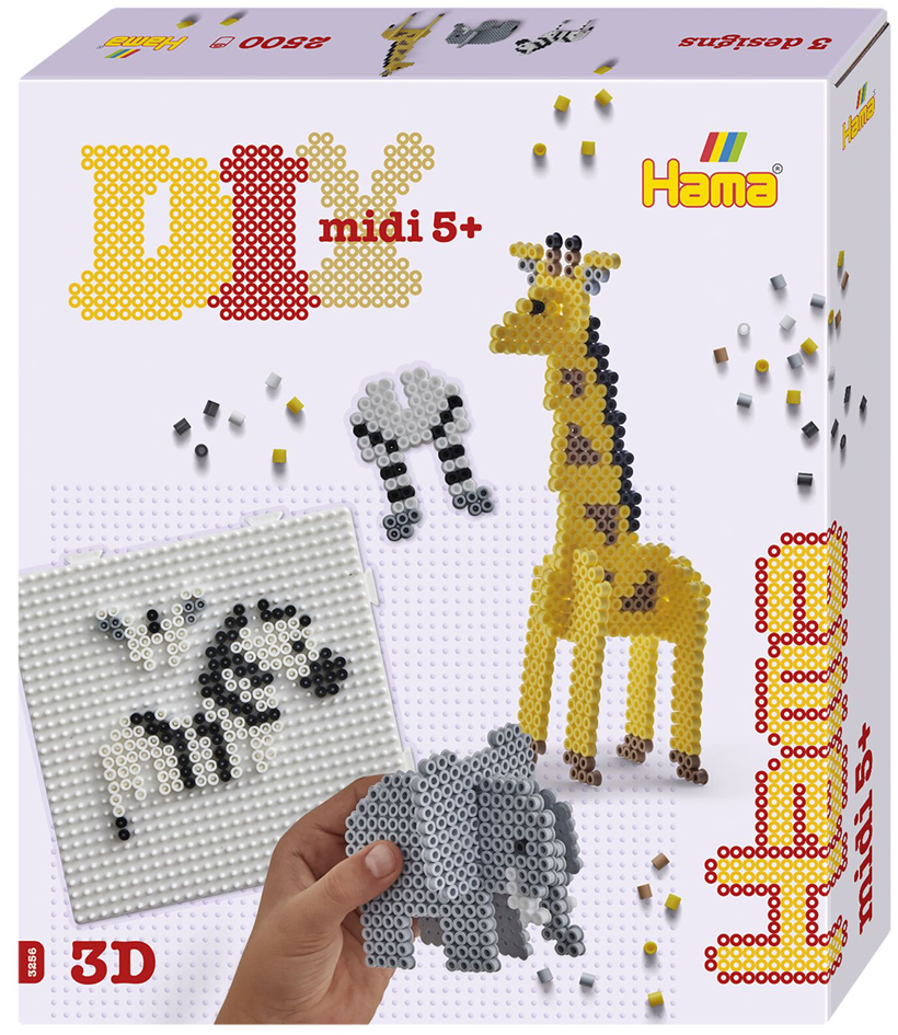 Hama Bügelperlen midi , Safari, , Geschenkpackung, 3D Hama Bügelperlen midi , Safari, , Geschenkpackung, 3D von hama bügelperlen
