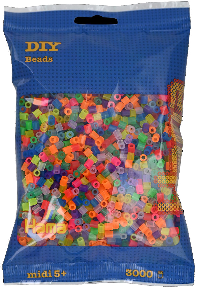 Hama Bügelperlen midi , Transparent-Neonmix, , im Beutel Hama Bügelperlen midi , Transparent-Neonmix, , im Beutel von hama bügelperlen