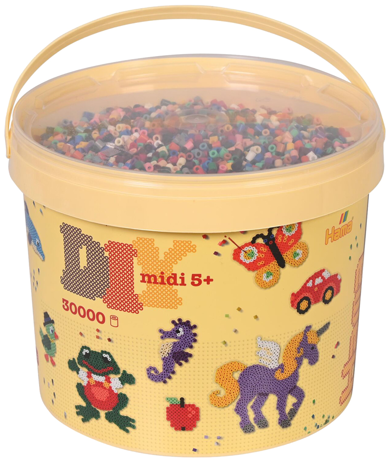 Hama Bügelperlen midi , Volltonmix, , im Eimer, 30.000 Stück Hama Bügelperlen midi , Volltonmix, , im Eimer, 30.000 Stück von hama bügelperlen