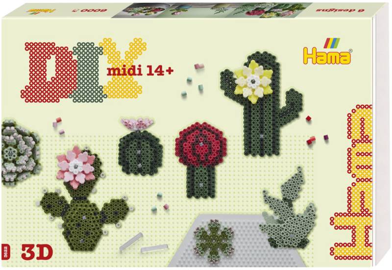 Hama Bügelperlen midi Art , Sukkulenten, , Geschenkpackung von hama bügelperlen