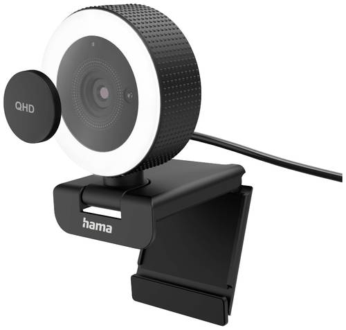 Hama C-850 Pro Webcam 2560 x 1440 Pixel Klemm-Halterung, Standfuß, Stereo-Mikrofon von Hama