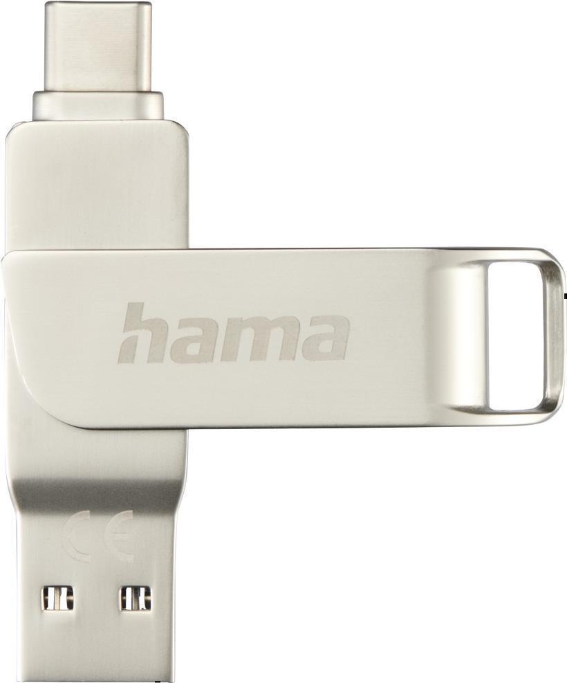 Hama C-Rotate Pro USB-Stick 512 GB USB Type-A / USB Type-C 3.2 Gen 1 (3.1 Gen 1) Silber (00182493) von Hama