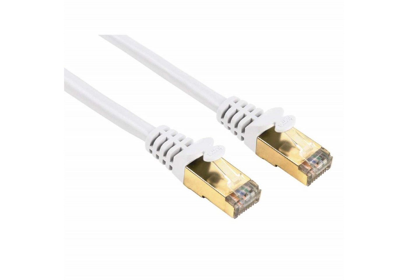Hama CAT5e Netzwerkkabel STP 10m geschirmt Weiß LAN-Kabel, RJ45, Kein (1000 cm), Patch-Kabel Cat 5e Gigabit Ethernet von Hama