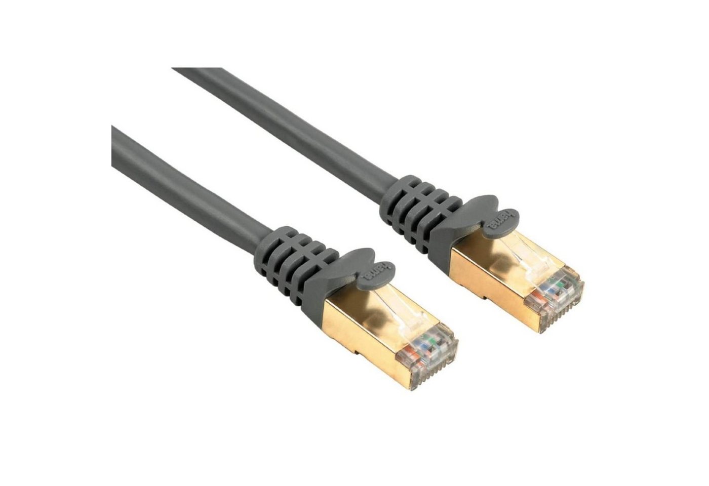 Hama CAT5e Netzwerkkabel STP 7,5m geschirmt Grau LAN-Kabel, RJ45, Kein (750 cm), Patch-Kabel Cat 5e Gigabit Ethernet von Hama