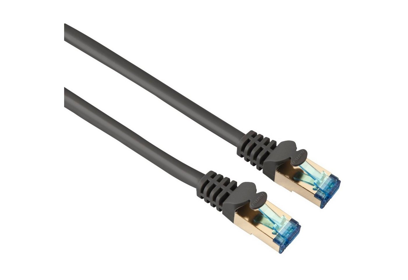 Hama CAT6 Netzwerkkabel PiMF 10m geschirmt Grau LAN-Kabel, RJ45, Kein (1000 cm), Patch-Kabel Cat 6 Gigabit Ethernet von Hama