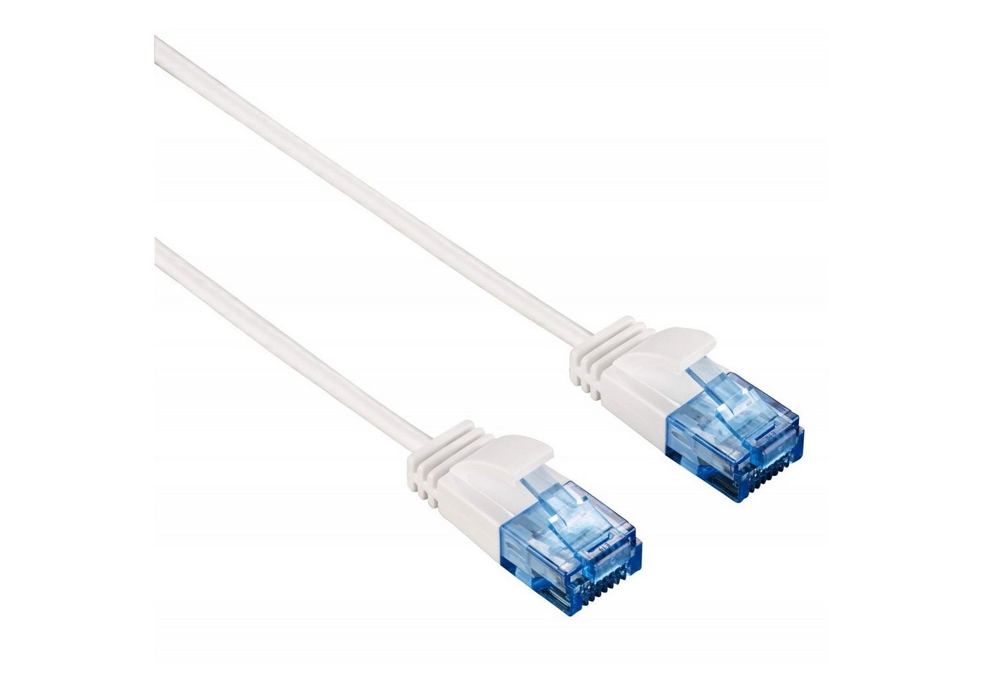 Hama CAT6 Patch-Kabel 1,5m Netzwerk-Kabel Flach-Kabel LAN-Kabel, RJ45, Kein (150 cm), Patch-Kabel Cat 6 Gigabit Ethernet, dünn, kleinen Steckern, V-DSL LAN von Hama