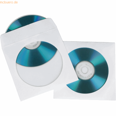 Hama CD-/DVD-Papierhüllen weiß VE=100 Stück von Hama