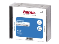 Hama CD Double Jewel Case Standard, Pack 5, 2 Disks, Transparent Hama CD Double Jewel Case Standard, Pack 5, 2 Disks, Transparent von Hama