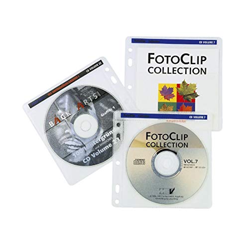 Hama CD Hülle 2 CDs/DVDs/Blu-Rays Polypropylen Transparent-Weiß 40 St. (B x H x T) 145 x 140 x 1 mm 00048444 von Hama