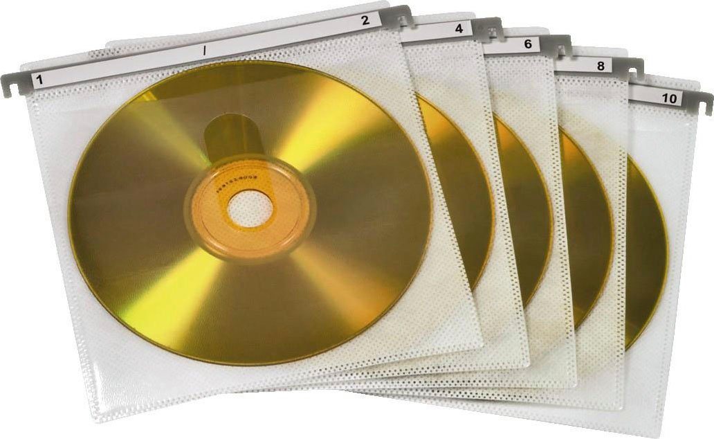 Hama CD-Hülle CD/DVD Doppel-Schutzhüllen, 50er-Pack, Weiß, Schutzcase, Leerhülle von Hama
