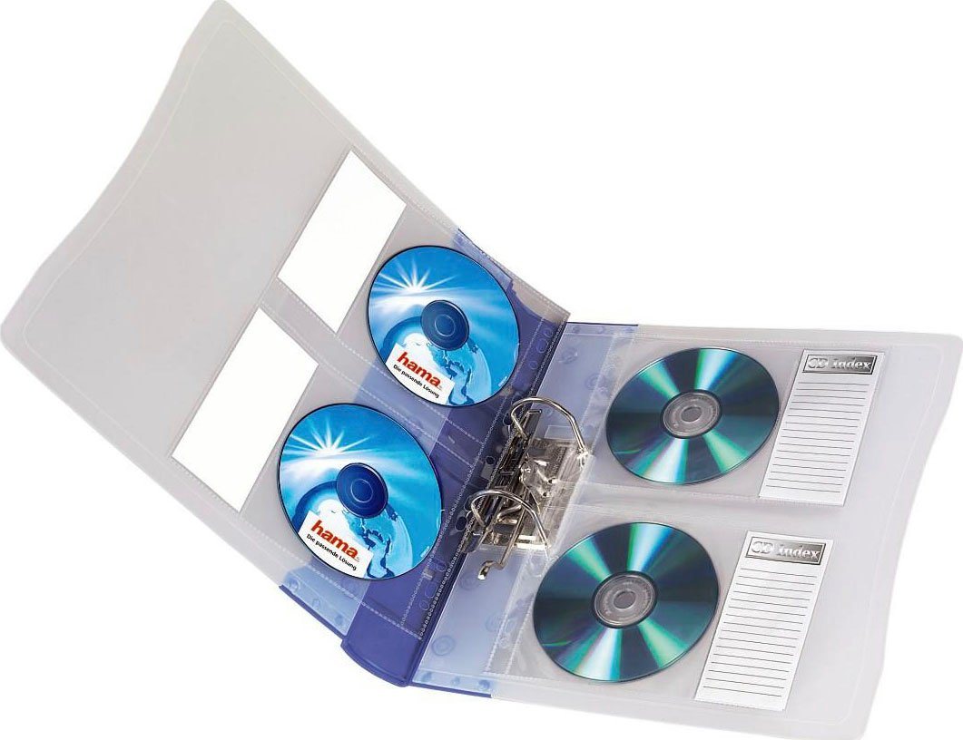 Hama CD-Hülle CD-Ordnerhüllen, DIN A4, Folie zum einsortieren, Schutzhülle von Hama
